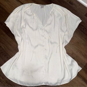 H&M White Short Sleeve Blouse